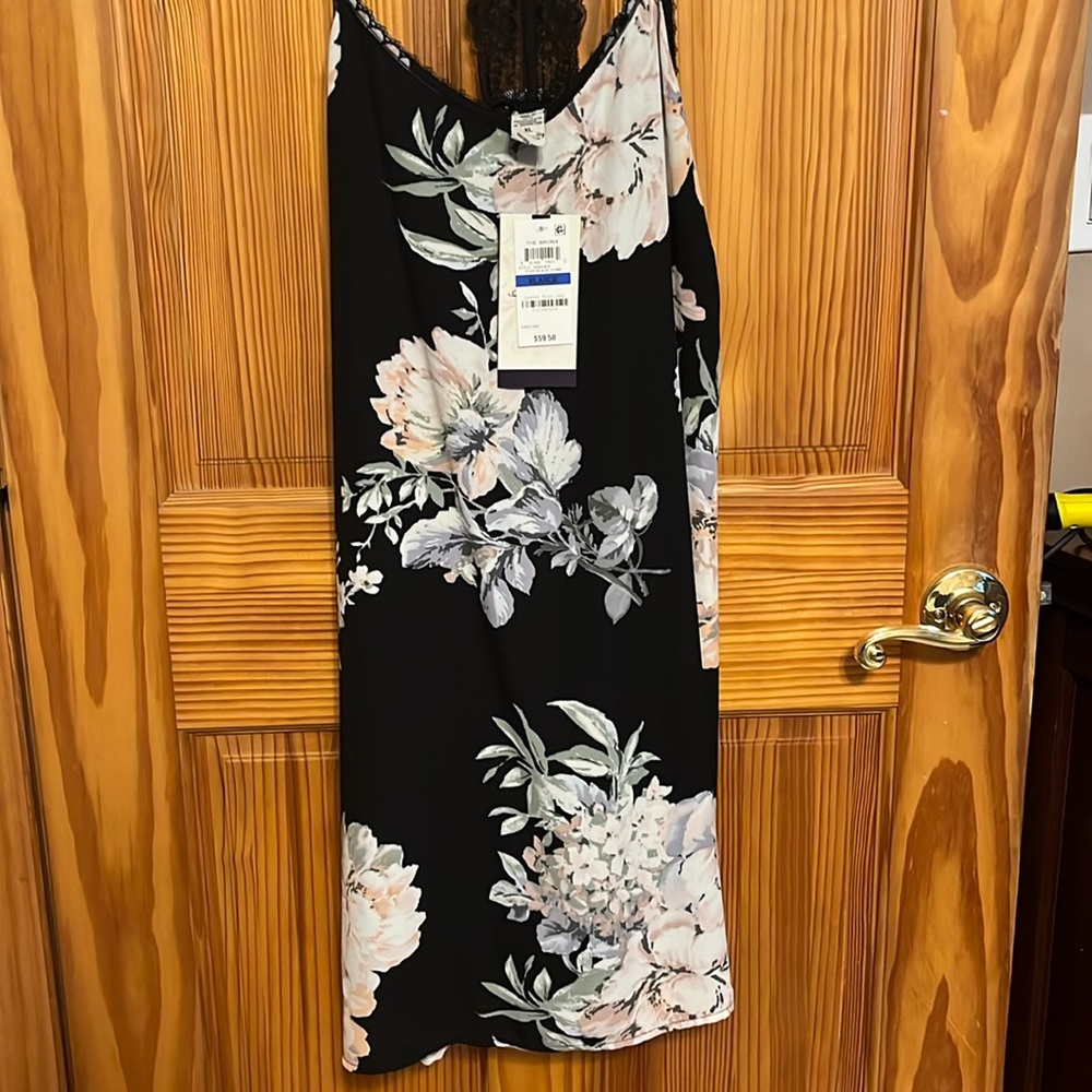 American rag new with tags xl black floral dress